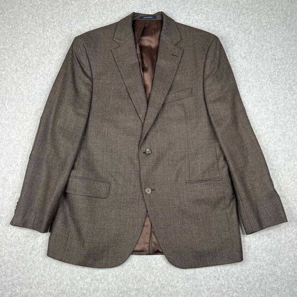 Daniel Cremieux Loro Piana‎ Blazer Mens 43R Brown Wool Sports Coat Elbow Patch
